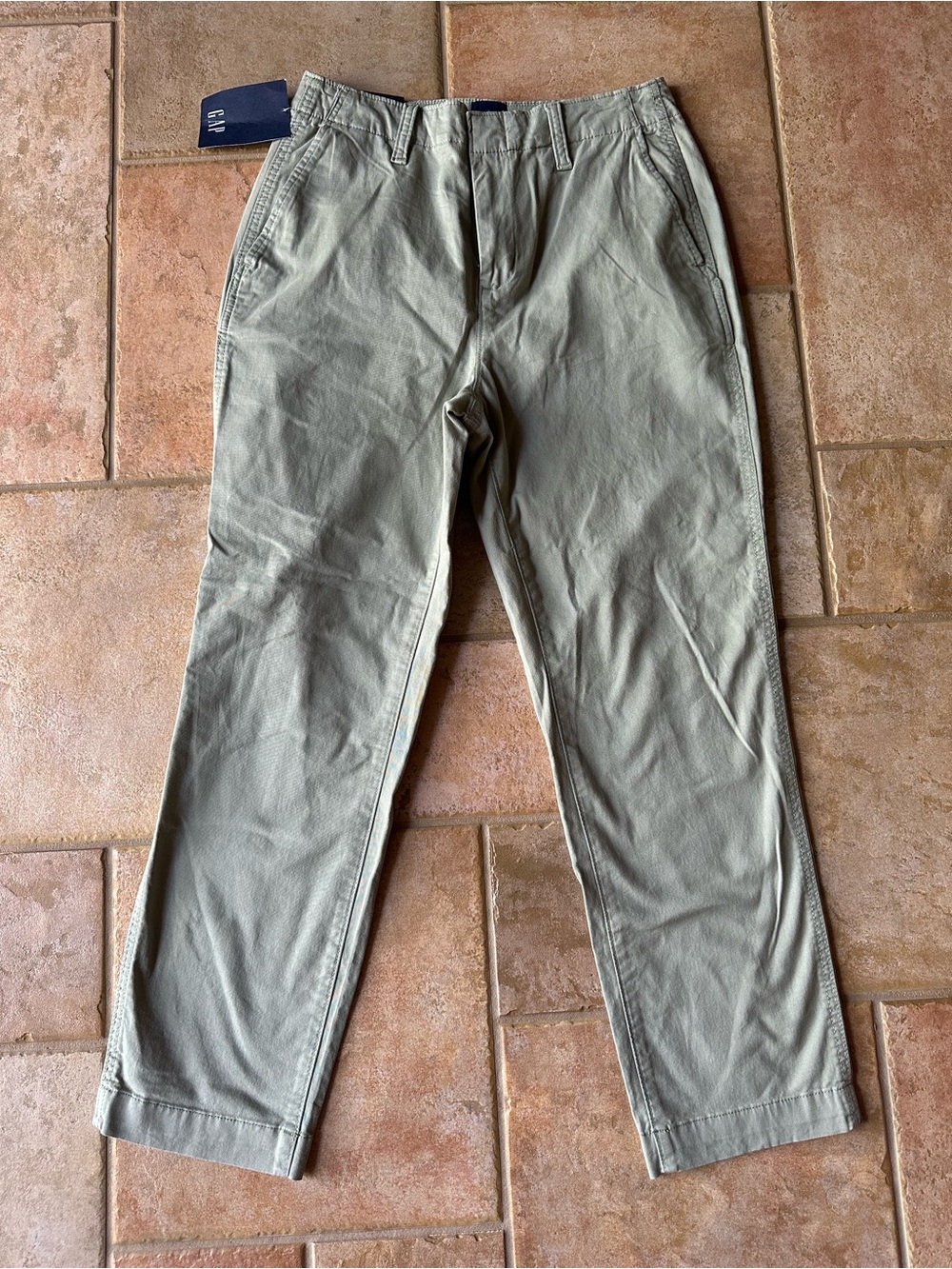 GAP Slim Ankle Pants - Sage Green / Khaki, NWT Size 4 (26.5" Inseam)